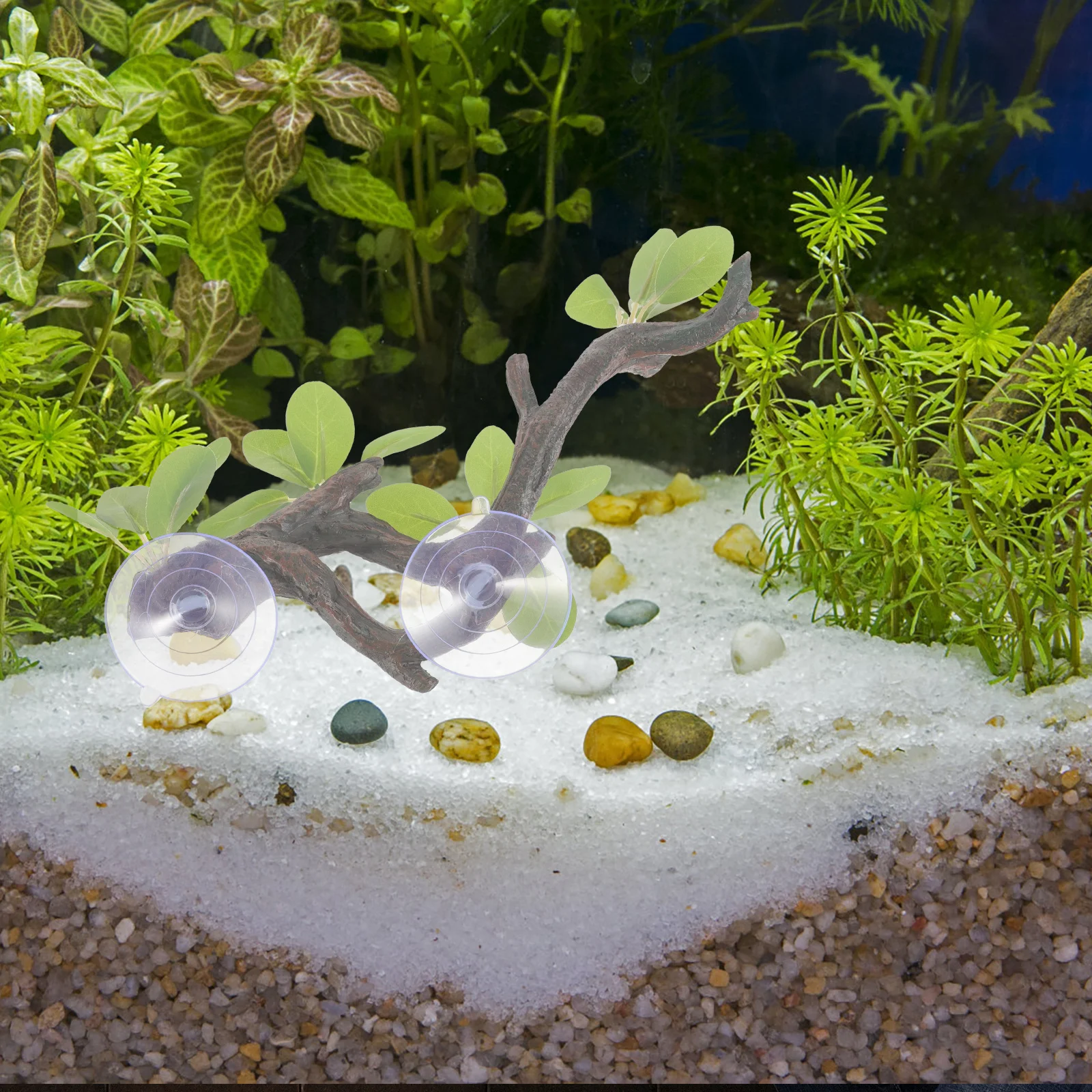 

Aquarium Resin Artificial Branch Terrarium Decoration Reptile Climbing Fake Branch with Strong Suction Cup for Reptile