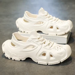 Men Beach Clogs 2024 Summer Soften Garden Clogs For Women Plain Sandals Comfortable Casual Lace Shoes Unisex