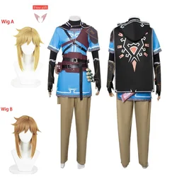 Game Tears of The Kingdom Link Cosplay Costume for Men Women Cloak T-Shirts Pants Accessories Halloween Christmas Party Outfit