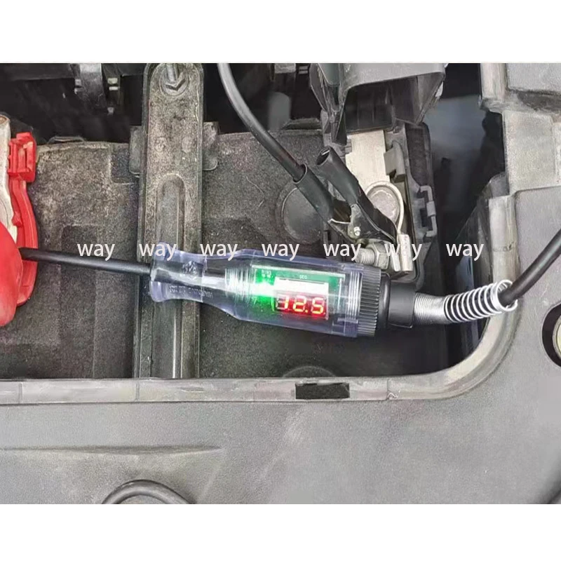 6V 12V 24V DC Car Truck Voltage Circuit Tester Digital Display Long Probe Pen Light Bulb Automobile Diagnostic Tools Auto Repair
