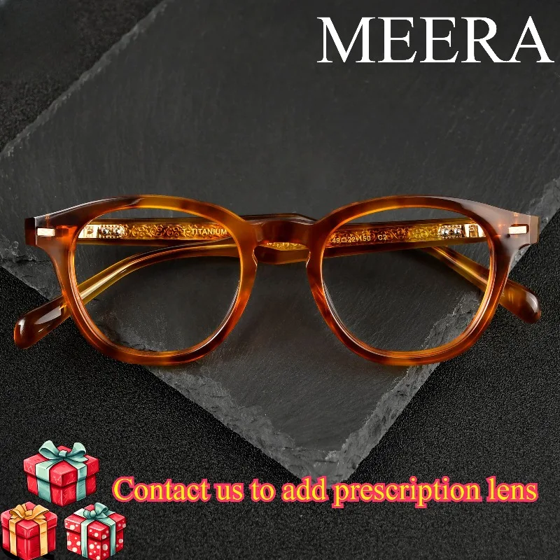 

High-end Retro Tortoiseshell Glasses Frame Customizable Lens Acetate Eyeglasses Frame Ideal Daily Wear&Casual Business Styling