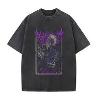 Camiseta Vintage lavada Dark Souls Artorias The Abysswalker para hombre y mujer, camisetas góticas de Rock de los años 90, camisetas Punk de gran tamaño para hombre