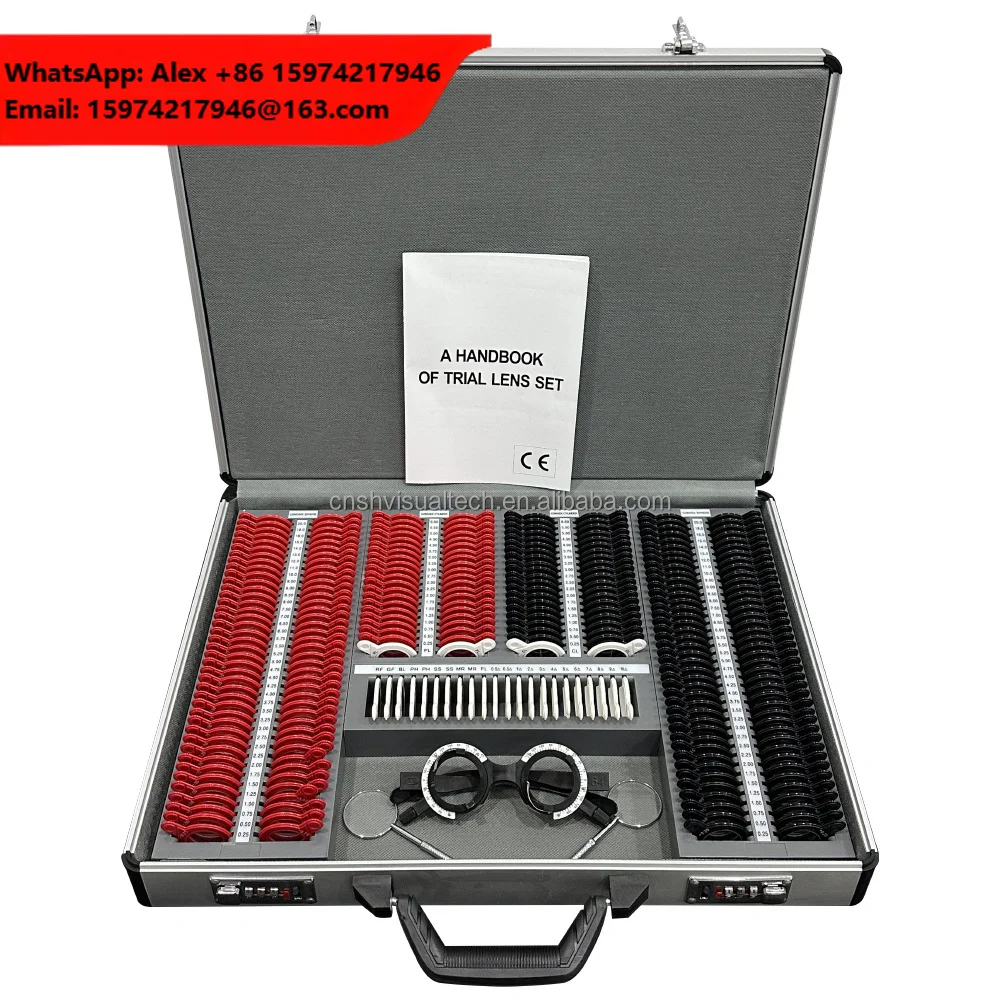 Optical Test Box Optical Instrument 266 Pcs Trial Lens Set With Trial Frame For Optical Shop