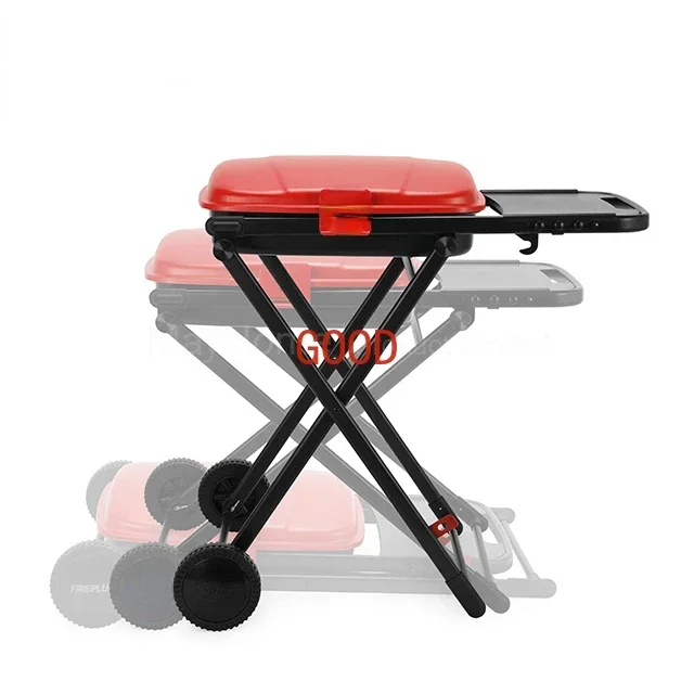 Садовые портативные складные грили для кемпинга на открытом воздухе для барбекю с тележкой, угольный гриль для барбекю