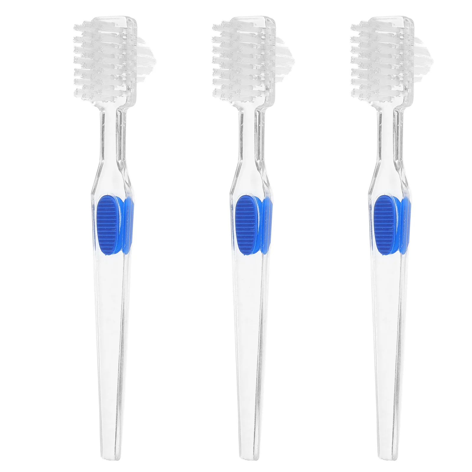 

3Pcs Denture Toothbrush for Fake Teeth Comfortable Grip Enhanced for Elderly Users Denture Brush Fake Teeth Brush