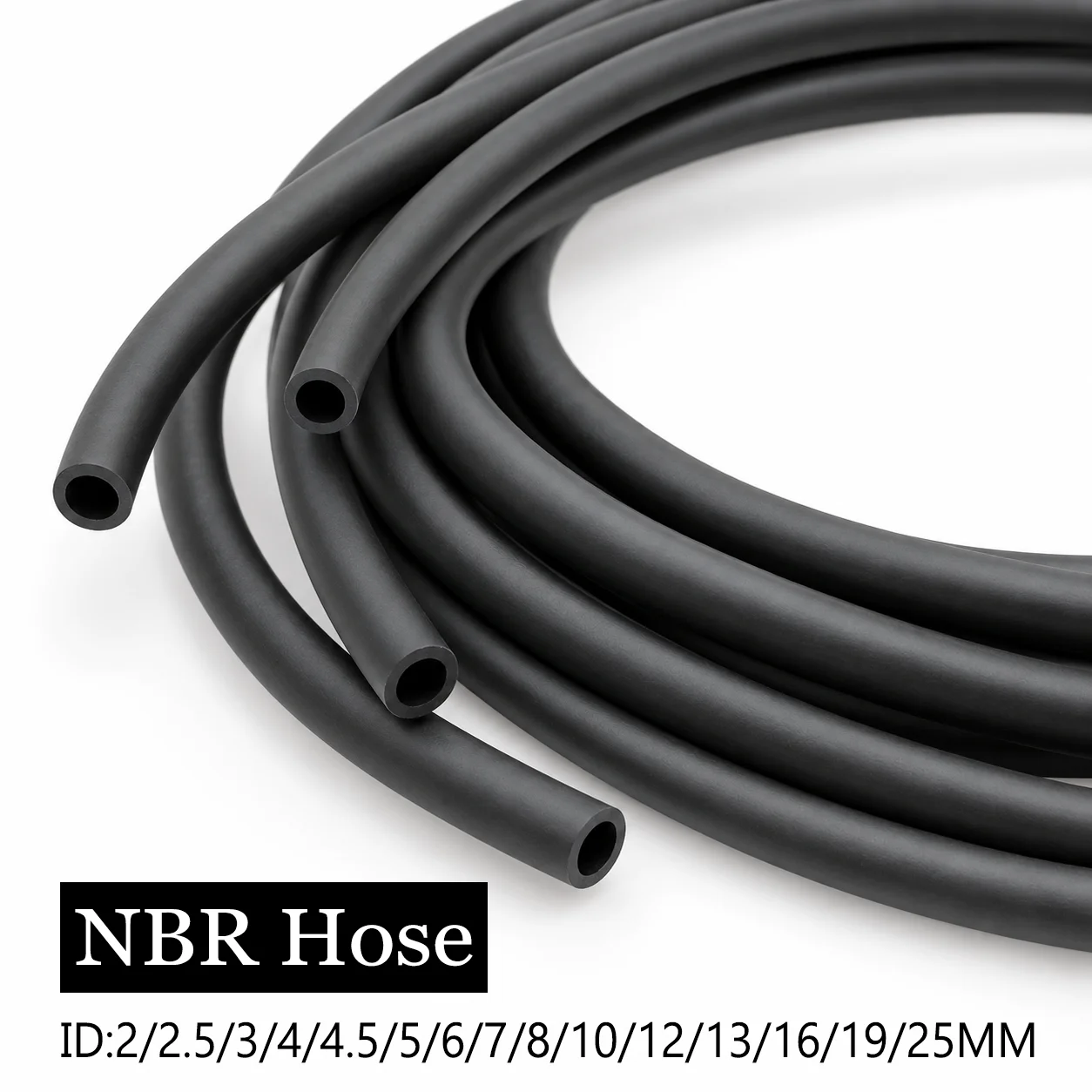 NBR rubber tube ID 2~25mm nitrile oil resistant rubber tube automotive engine fuel tubing wear-resistant flexible rubber tubing