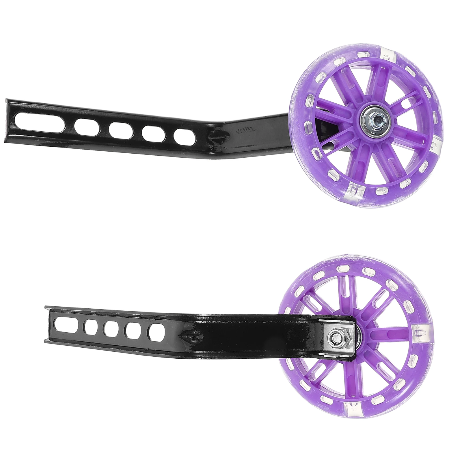 

1 Pair Flash Mute Kids Bike Training Wheels Enhanced Stability Night Safety Shock Absorbing Compatible Children