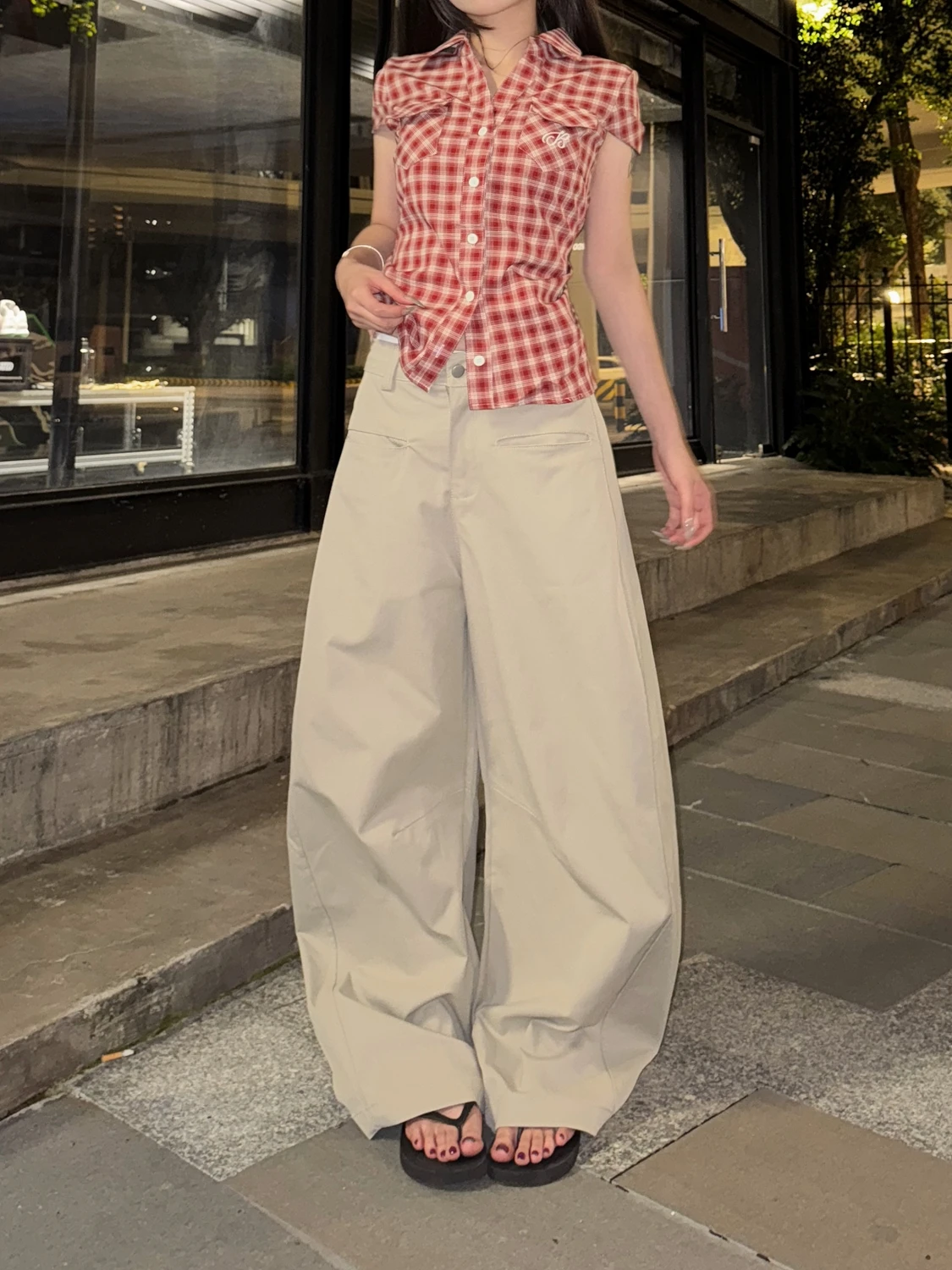 

Брюки прямого кроя Bodpeople для мужчин и женщин, свободные, повседневные, в винтажном стиле, из полиэстера