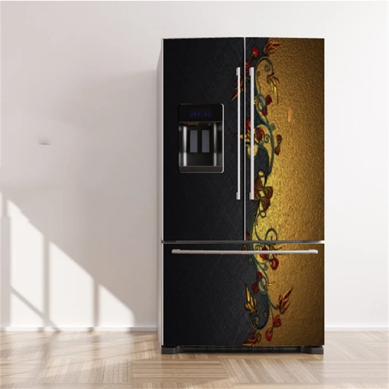 Abstract Flowing Color Marble Refrigerator Stickers Wallpaper Modern Marbling Art Fridge Mural Decal Self-adhesive Removable