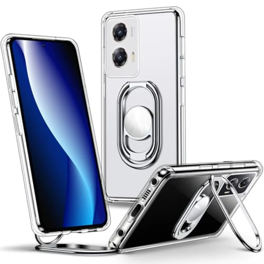

for M G tylu G 2024 Cae with tand, Phone Cae Clear with Double Holder [Adjutable and Foldable] hockof tective Cover for M G tyl