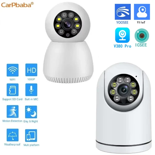 Imagen 1 del producto Cámara IP CARPBABA WIFI 2MP YOOSEE ICSEE V380Pro YIIOT vigilancia Color visión nocturna protección de seguridad inalámbrica hogar inteligente