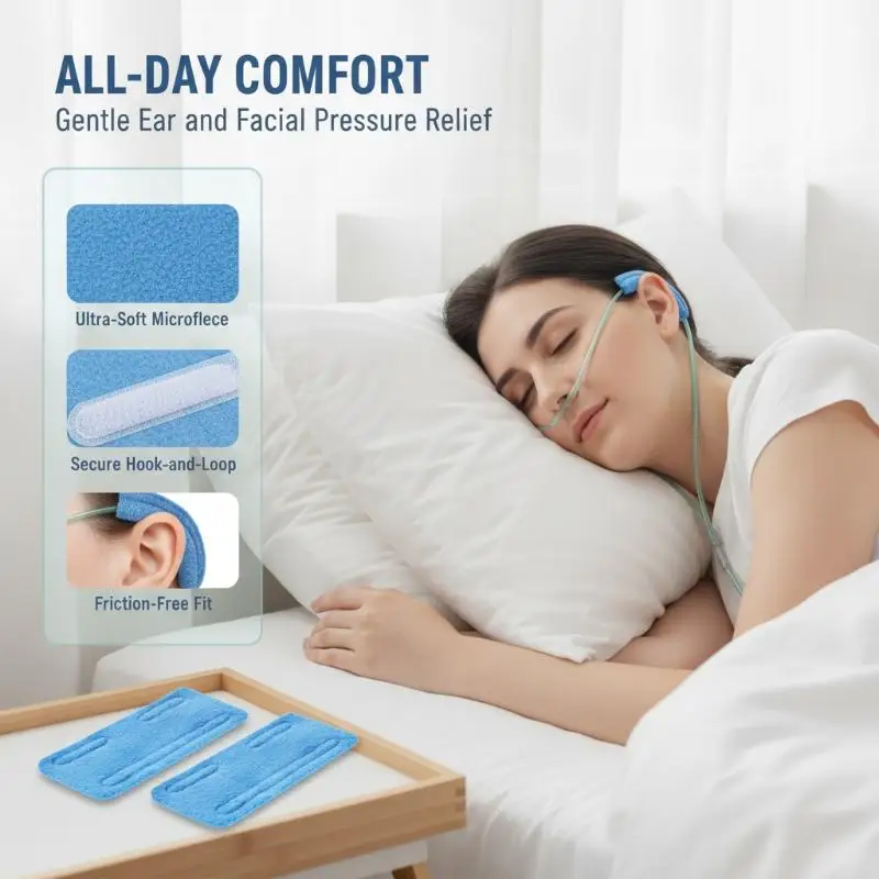 CPAP Mask Strap Covers 2PCS Soft Flannel Headband Protection Pads No Irritation for Sleep Apnea Patients Travel Use
