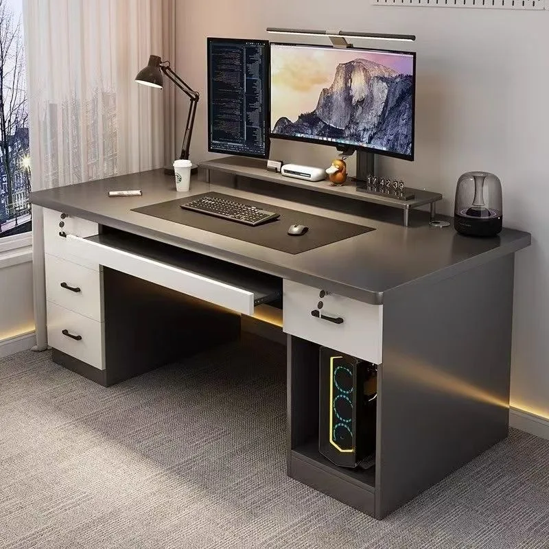 Minimalist Computer Desk Multiple Drawers Home Office Study Student Writing Desk Office Furniture Laptop Desk Foldable Table