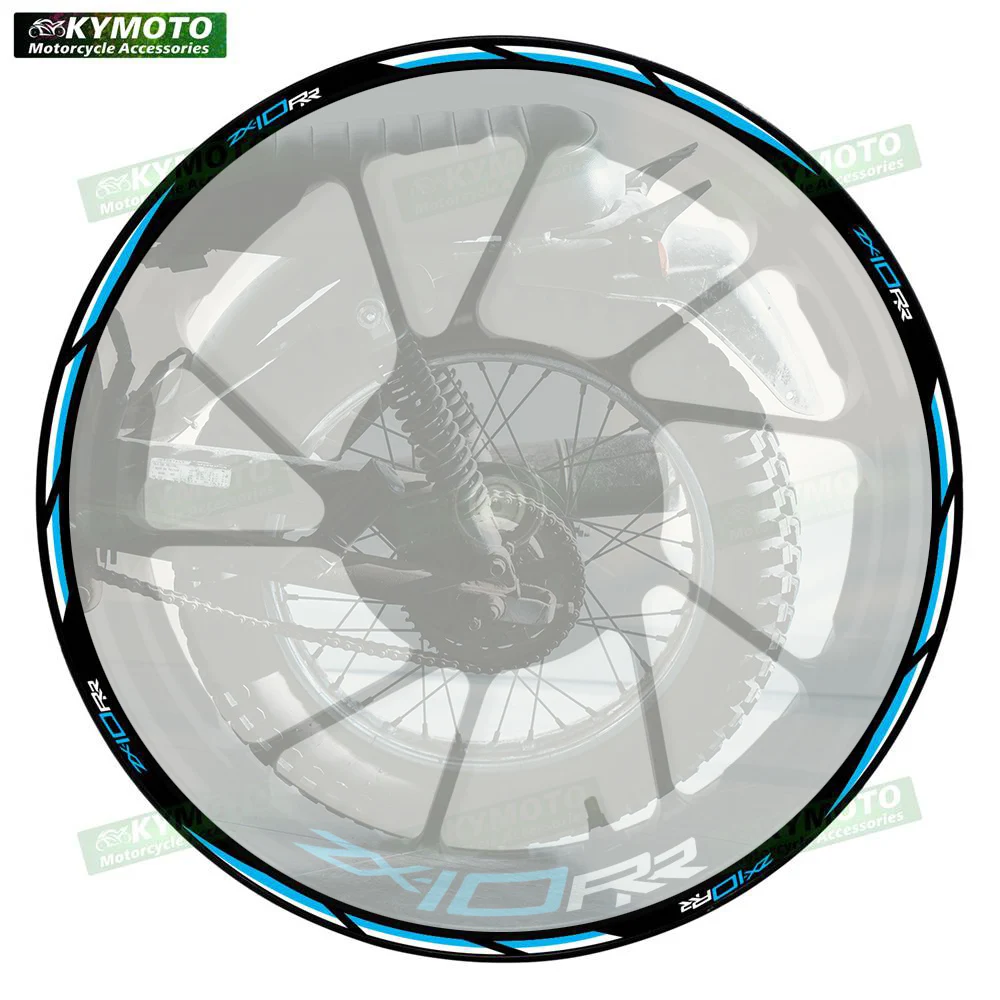 

For ZX-10RR ZX10RR motorcycle accessories 17 inch front and rear wheel stickers fairing rims modified reflective decals