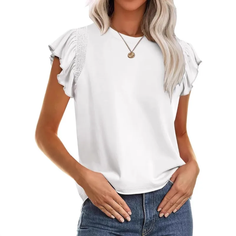 

T Shirt Aesthetic Clothes 2025 New Chic Solid Tees Women Summer Spring