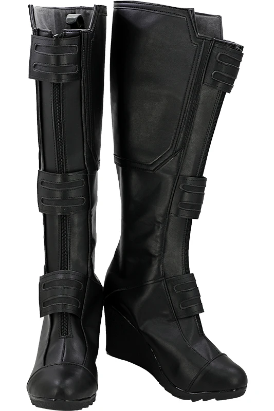 Superhero Natasha Romanoff Cosplay Shoes Adult High Top Boots Shoes Halloween Carnival Props