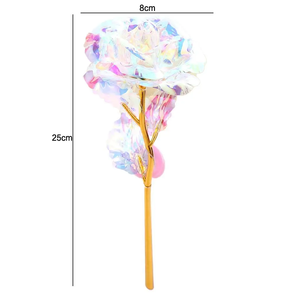 الذهب الإبداعي للأبد الحب احباط مطلي هدية عيد الحب زهرة اصطناعية محاكاة الورد الاصطناعي