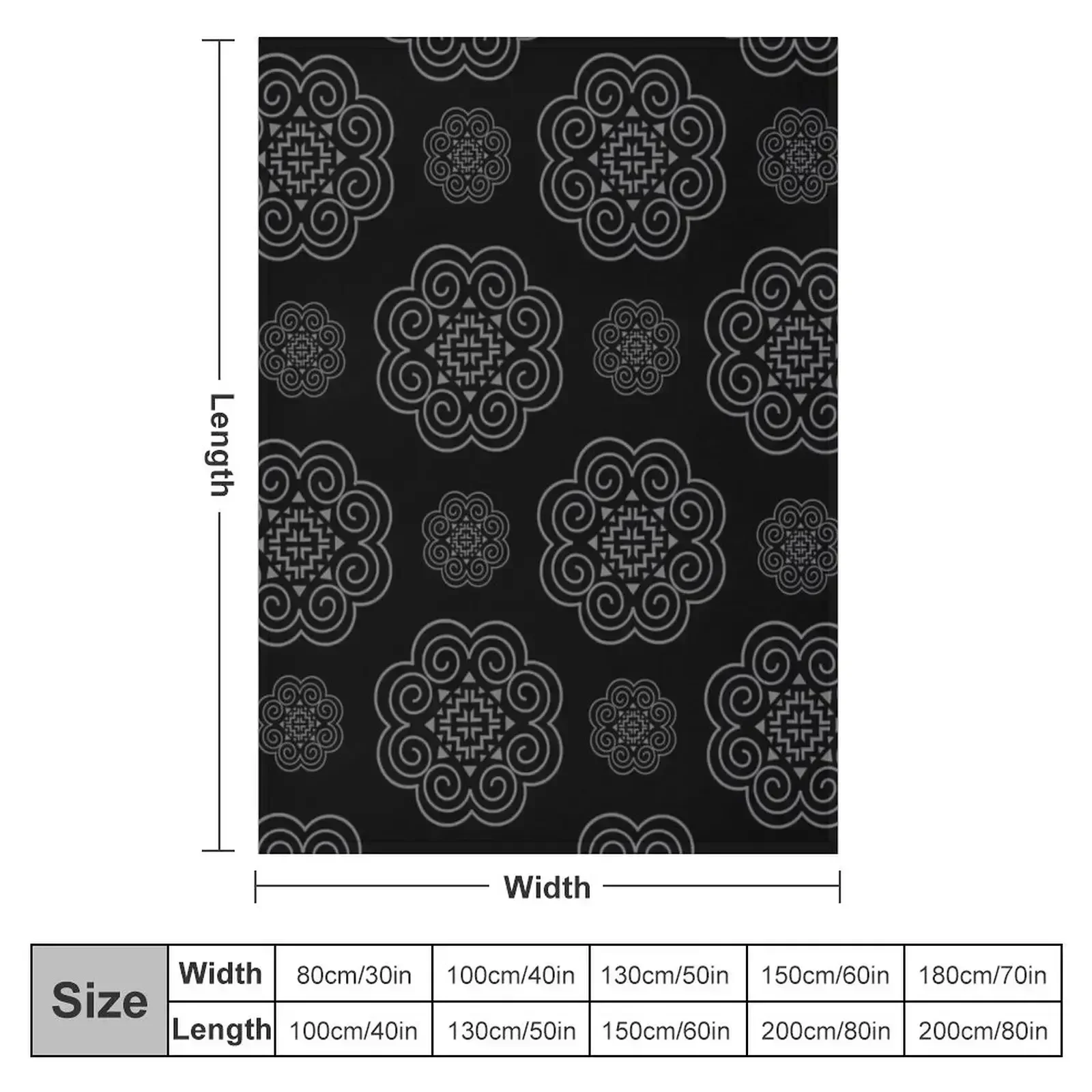 Hmong Symbol Pattern Design Throw Blanket Luxury Brand Soft Plaid Blankets