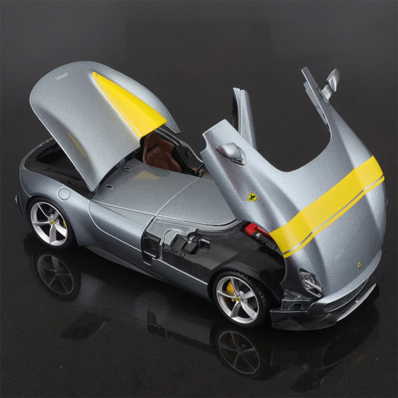 New Bburago 1:24 Ferrari Monza SP1 Supercar Alloy Car Diecasts & Toy Vehicles Car Model Miniature Scale Model Car For Children