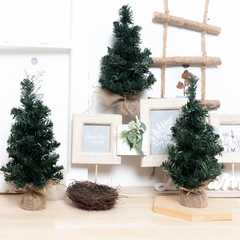 20/30 سنتيمتر شجرة عيد الميلاد الاصطناعية سطح المكتب ديكور داخلي نباتات وهمية حفلة عيد الميلاد نافيداد السنة الجديدة الزفاف الديكور