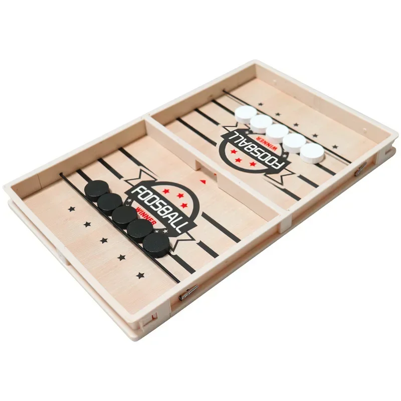 Foosball Winner Games Wooden Spring Loaded Chess Interactive Parent Child Board Game Fast Sling Puck Board Game Toys