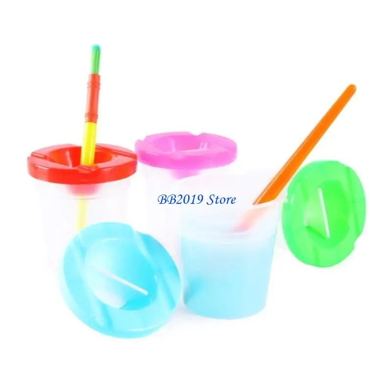 Q0KB Interactive Colorful Washing Cup Paint Tool Preschool Kids Supplies Creative Painting Supplies for Over 12 Mont
