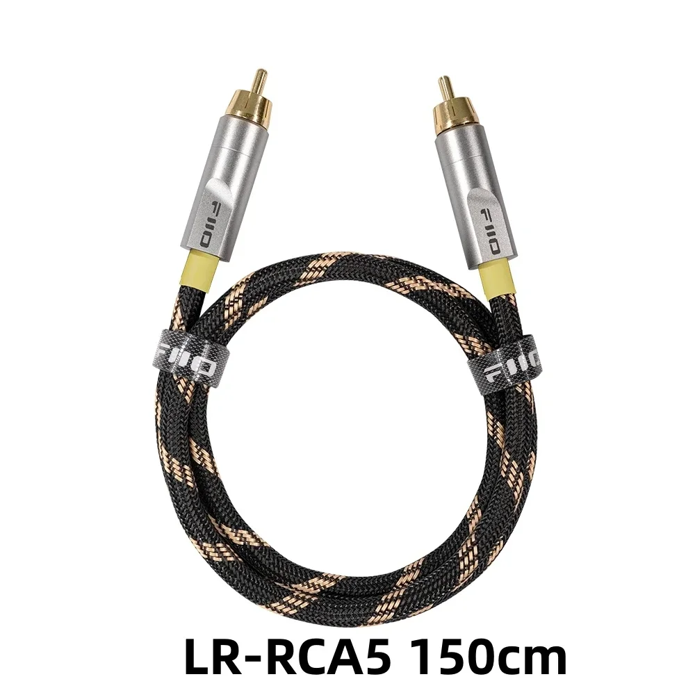 FiiO LR-RCA5 RCA Digital 5N silver-plated pure copper HD Video HiFi Audio Coaxial Cable Extension RCA to RCA