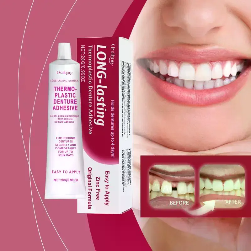 Thermoplastic Denture Adhesives Strong Complete Professional Dentures Glue Prevents Denture Loosening Care Fixed Adhesive 28g