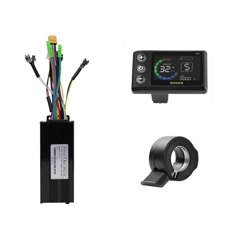 

36V 48V 30A Brushless Controller S869 Meter LCD Display 24V-72V+Throttle for Electric Scooter E-Bike Repair Kit-A23U