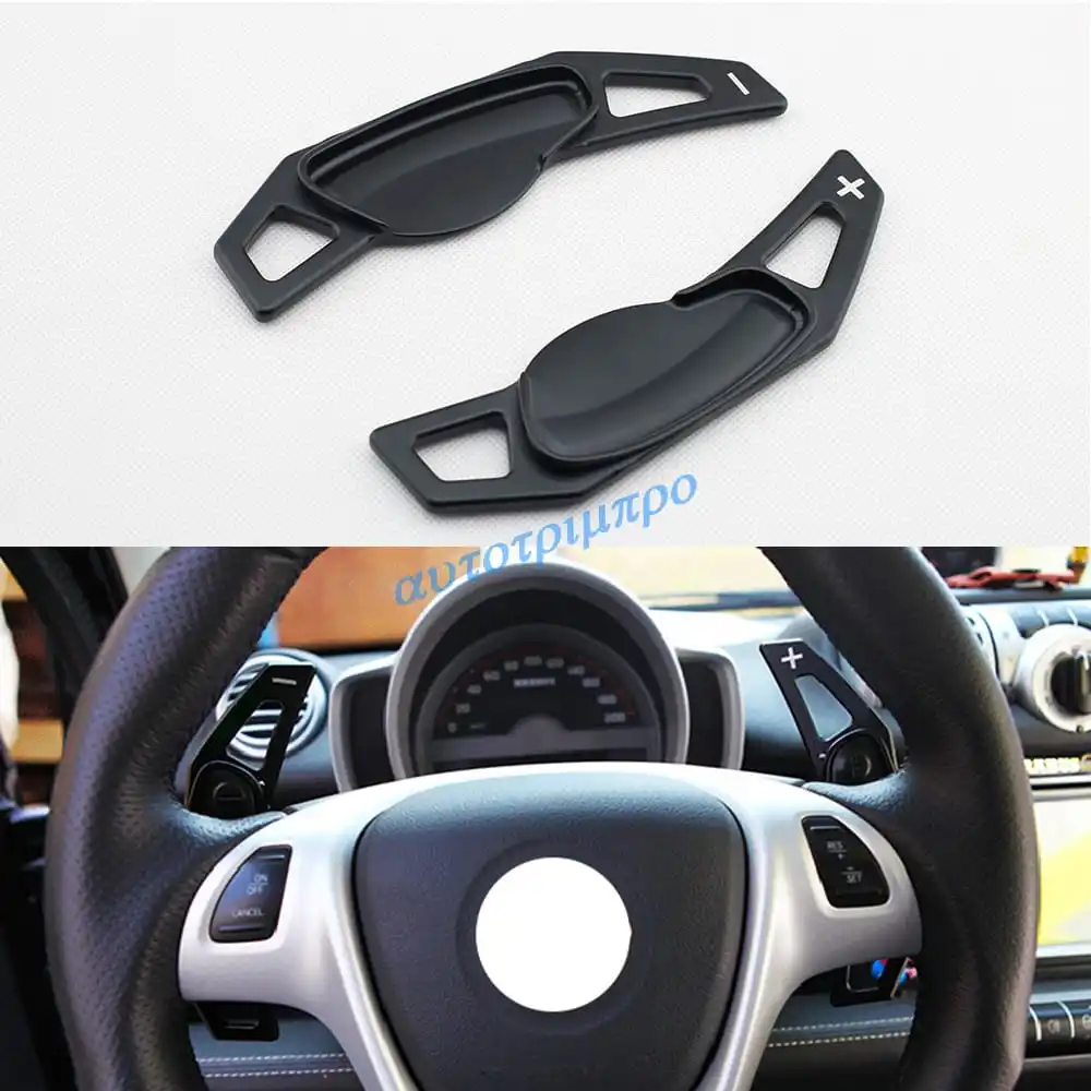 

Для Smart two W451 2007-2014 красный черный, серебристый, серый сменный рычаг переключения передач, внутренний руль, аксессуары для переключения передач