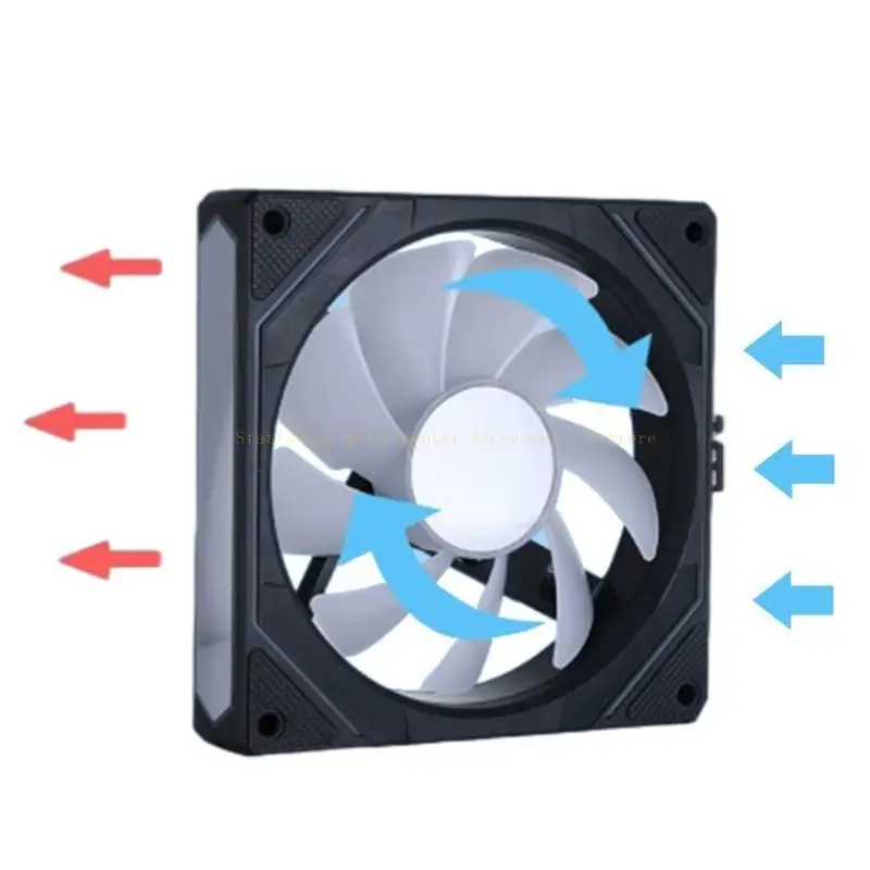 جهاز كمبيوتر PWM PWM 120 مم لضبط مروحة تبريد الحالات ARGB LED 12 سم هادئة 6PRO