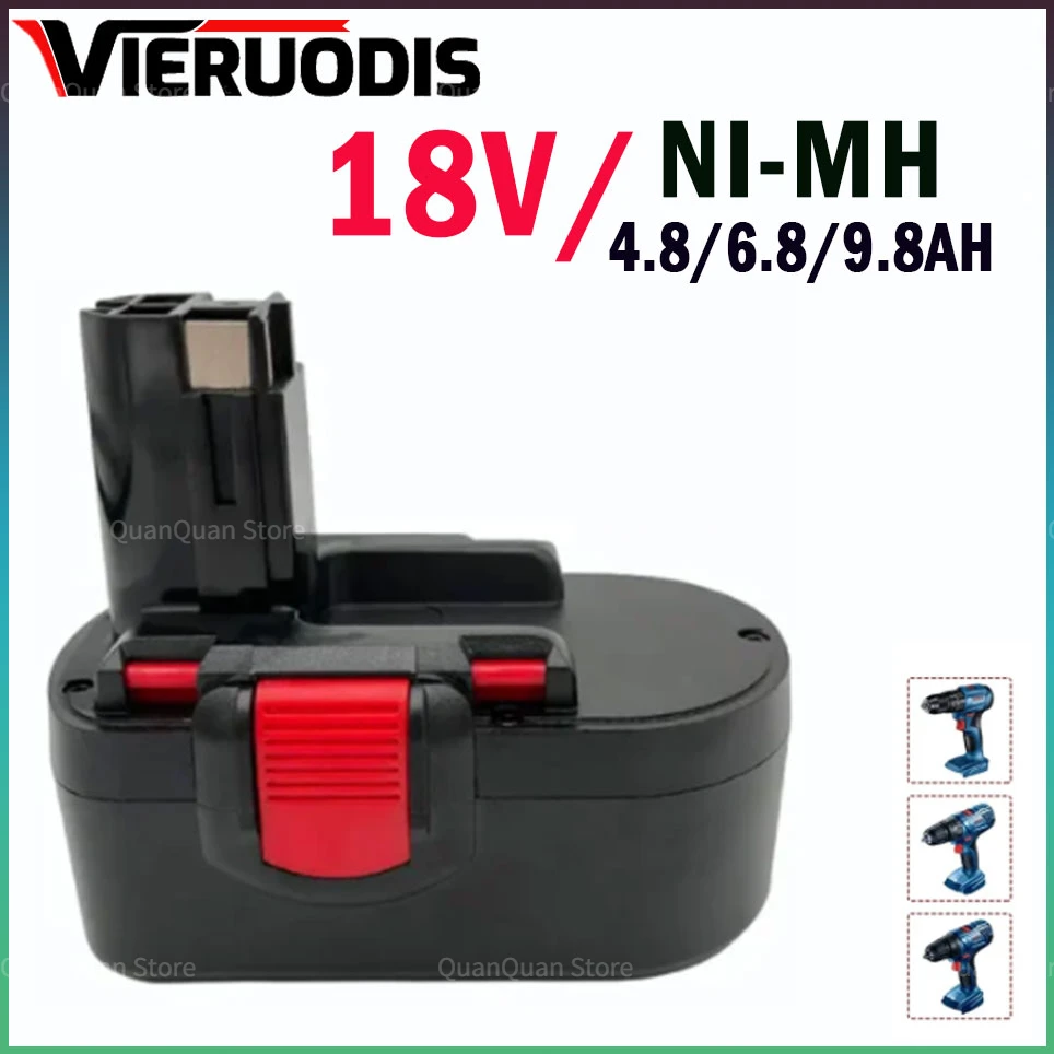 

For Bosch 18V 6.8AH 9.8AH Ni-MH Remplacement Battery pour Bosch BAT025 BAT026 BAT160 2607335735 2607335277 PSR18 VE-2 GSR18