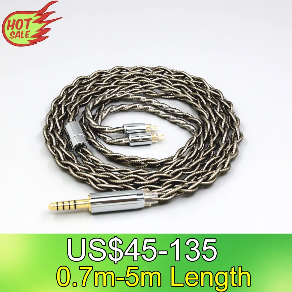 LN008207 99% Pure Silver Palladium + Graphene Gold Earphone Cable For 0.78mm 2pin BA W4r UM3X UM3RC JH13 High Step