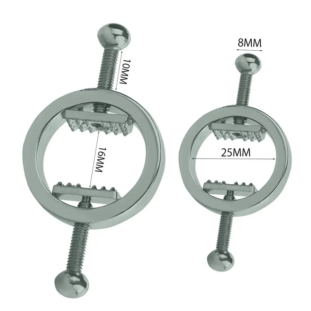 Fetish Nipple Clamps Adjustable Stainless Steel Nipple Clamps Stimulation SM BDSM Erotic Toy Lesbian Sex Toys for Women