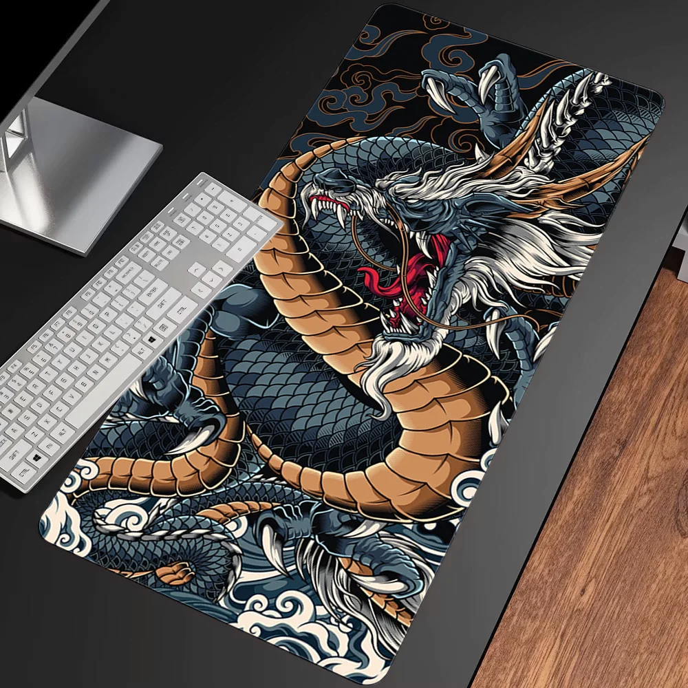 Mouse Pad Gaming Black Dragon printon demand Large Home New Computer Mousepad XXL Carpet Natural Rubber Soft Laptop Mice Pad