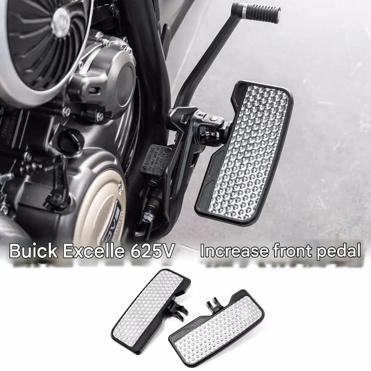 For KOVE 625V Front Footrest Adjustable Angle Anodized Anti-Rust Resistant to Erosion from Mud Water Sand And Stones