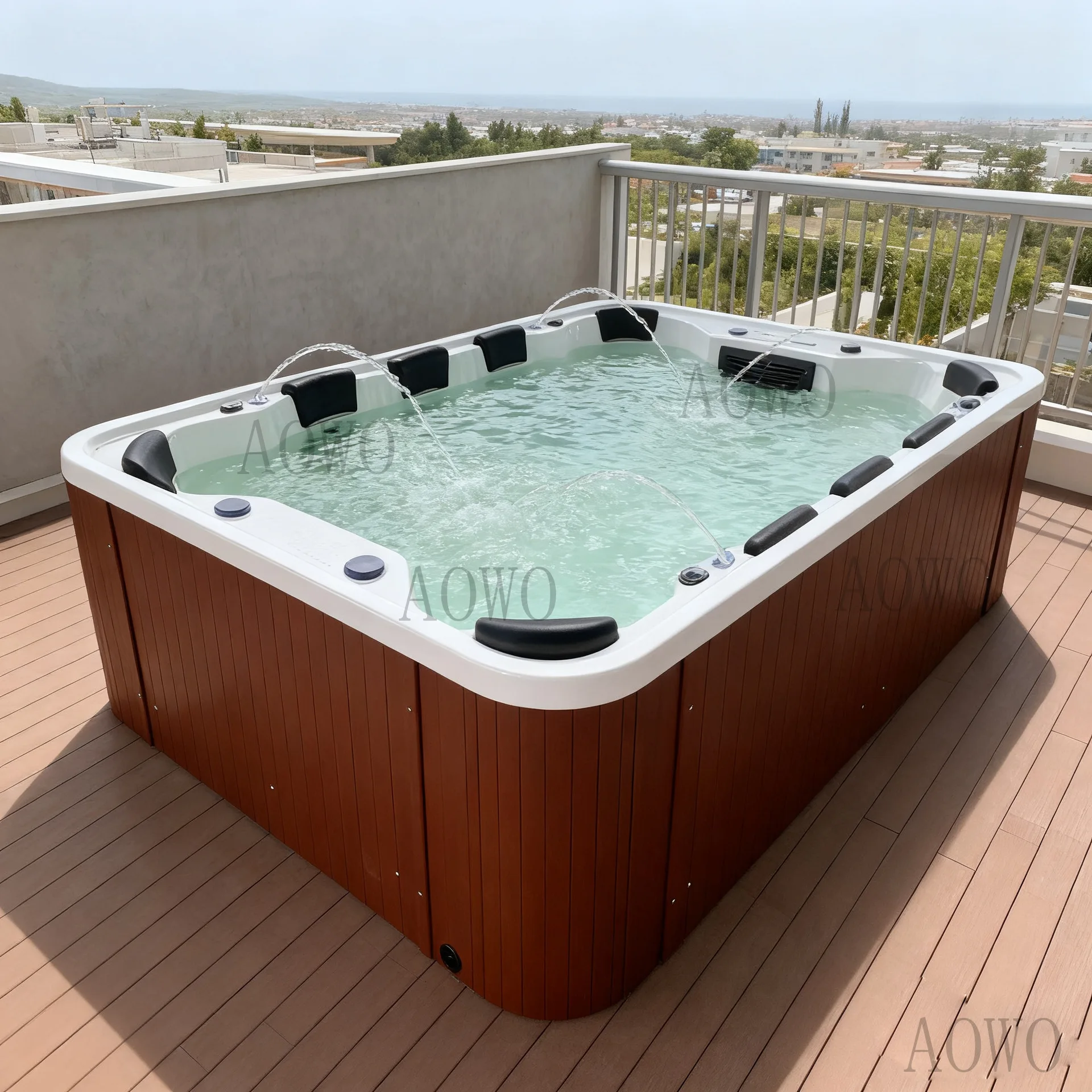 Bathtub Outdoor Hot Spring Heated Bath Spa Bath Bath Acrylic Large Pool 10 People Villa Garden Pool