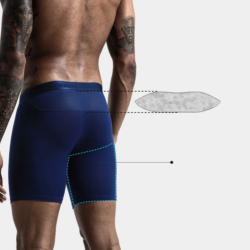 Mens Boxers Briefs Mesh Quick Dry Wicking Active Sport Soft Breathable Elastic Waistband Total Support Pouch Underpant Underwear