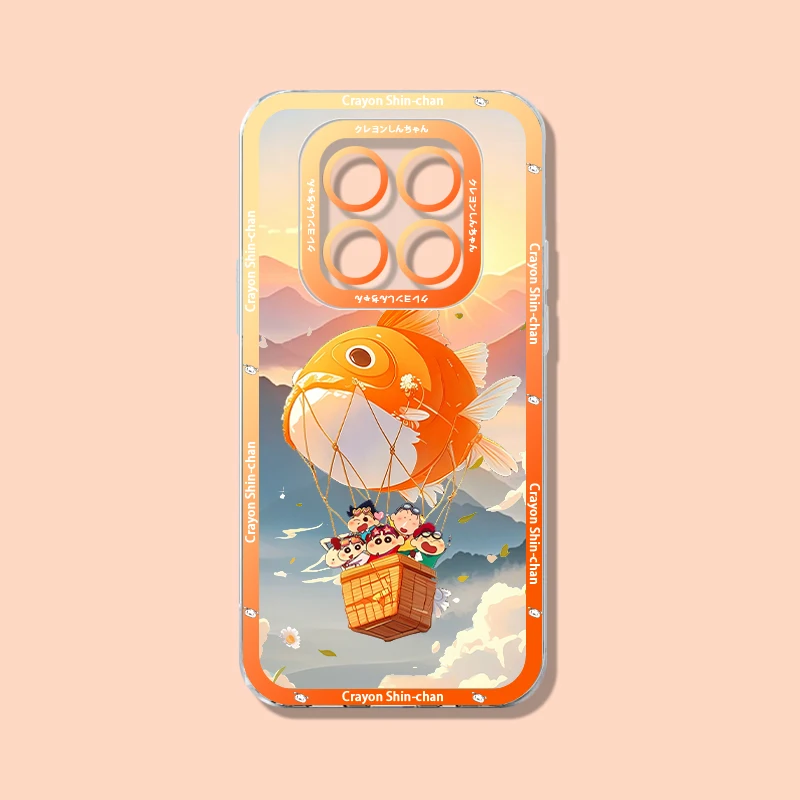 C-Crayon S-Shin chan Cartoon Case for Xiaomi Redmi Note 15 14 13 Pro Plus 12 10 11 14S 13S 12S 11S 10S 4G 5G Clear Phone Cover view 5