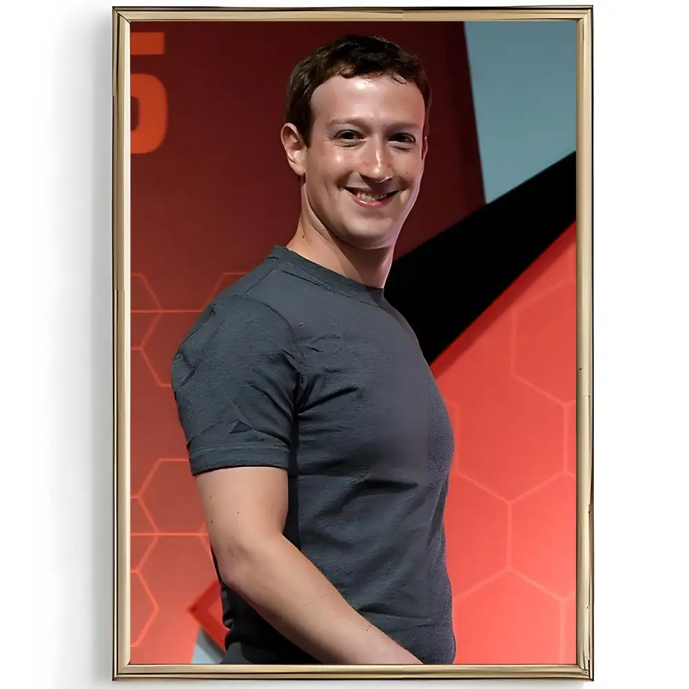 Entrepreneur Celebrity M-Mark Zuckerberg Poster Unique Home Decoration Ideas & Stylish Interior Art