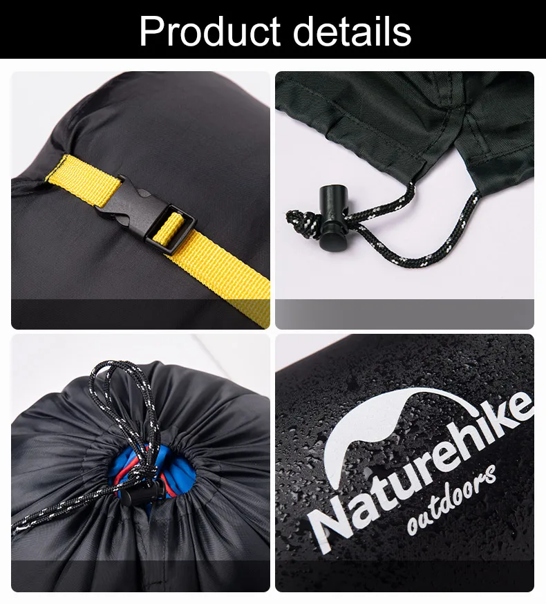 Naturehike Camping-Schlafsack, ultraleicht, faltbar, wasserdicht, Kompressionssäcke, 4-Jahreszeiten-Sack für Outdoor-Wandern, Kompressionssachen – Detail 7