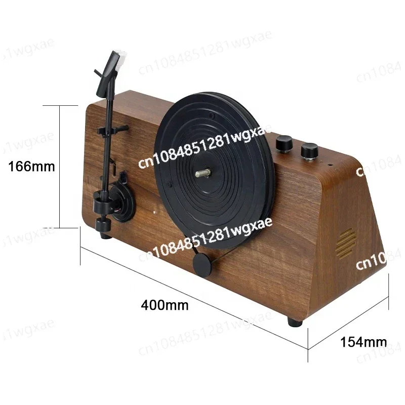القرص الدوار من الفينيل الرجعية وتصميم جديد لآلة التسجيل العمودي للقرص الدوار الخشبي