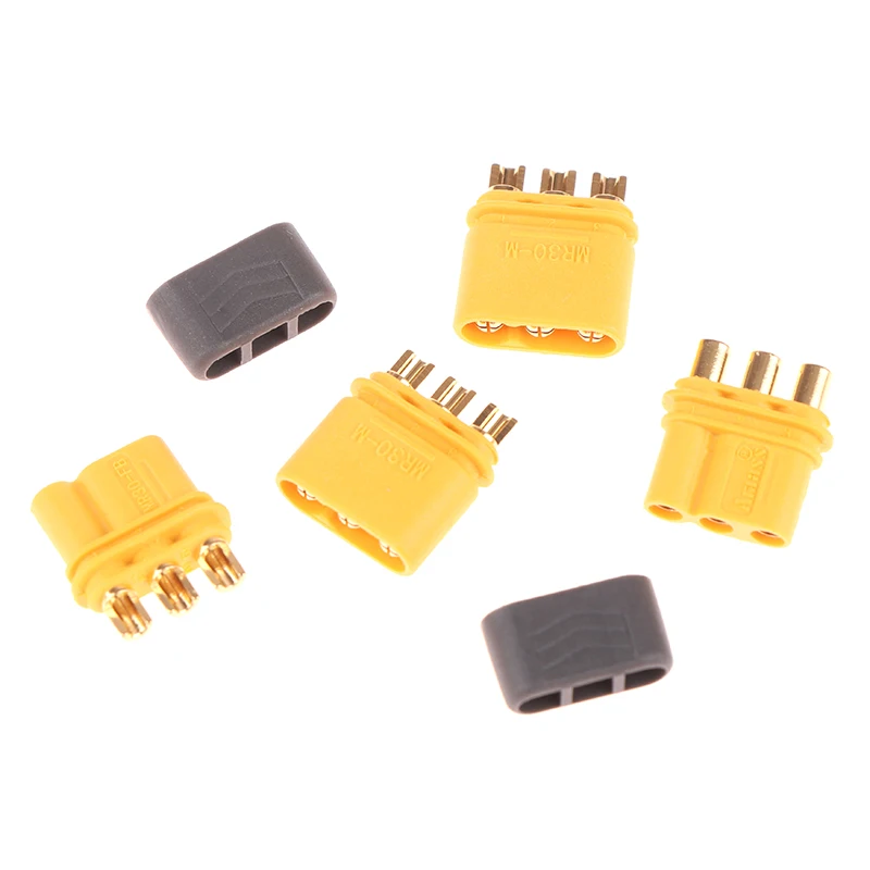 1 Pair MR30 MR60 Male Female Connector Plug With Sheath For RC Lipo Battery RC Multicopter Airplane