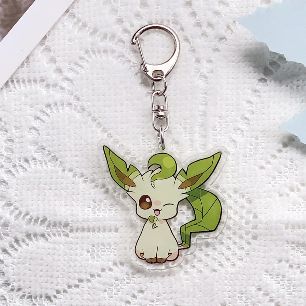 1/9PCS Anime Characters Pokémon Acrylic Keychain Accessories Cute​ Keyrings Friends Gifts Cartoon​ Bag Charms Backpack Pendant image 3