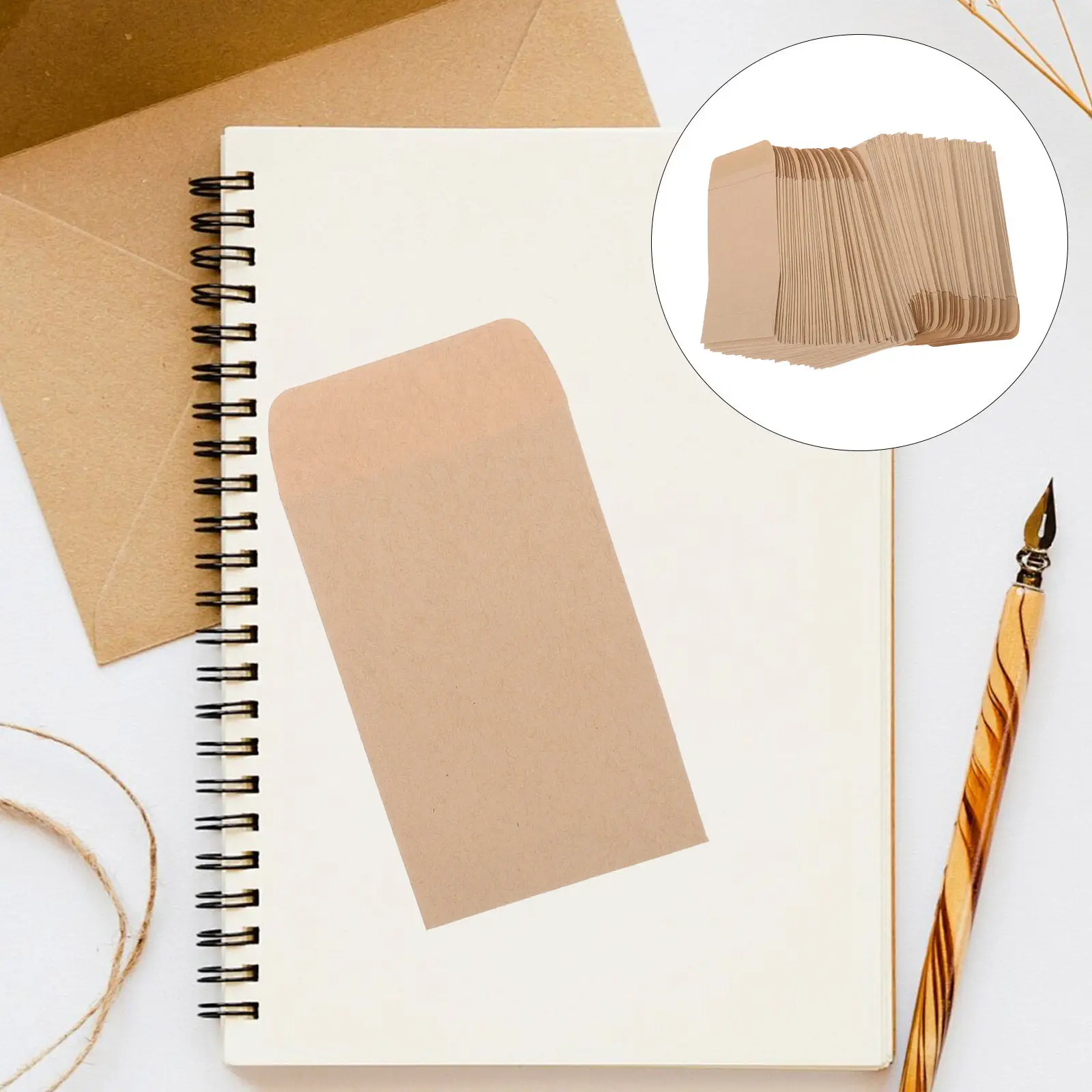 100Pcs Envelope Plain Small Coin Envelopes 3.5x2.3 Inch DIY Wedding Invitation Favor Paper Pouch Seed Packet Paper Envelope