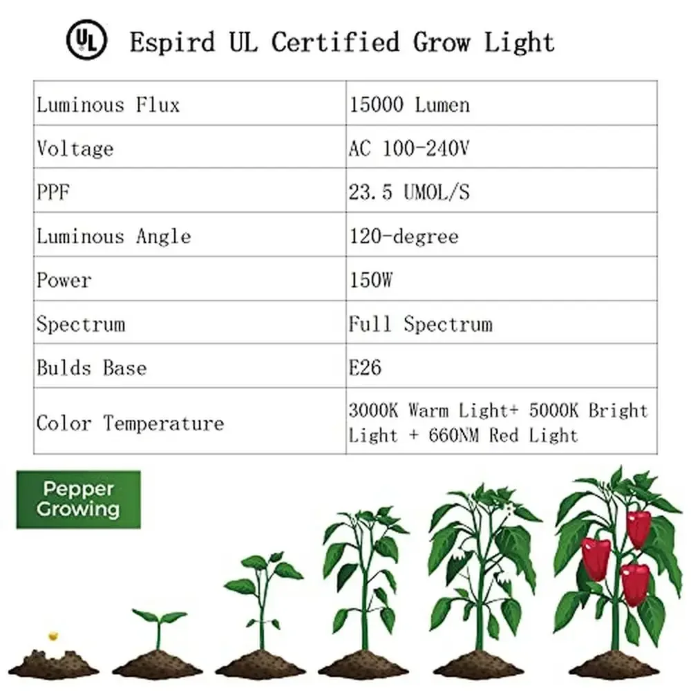 Estufa ao ar livre led cresce luzes ul certificado à prova dwaterproof água planta lâmpadas espectro completo 660nm alta eficiência ajustável crescer luz