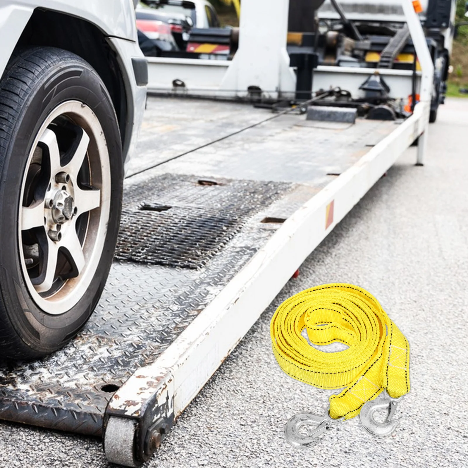 

Heavy Duty Tow Rope Orange 10M 5T Recovery Strap For Trucks Suvs Off-Road Towing Winch Rescue Boat Atv Snowmobile Pull Rope