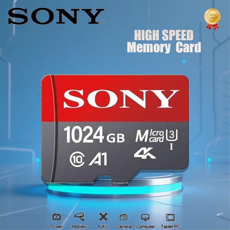

SONY 1TB Micro SD Card Mini Memory High Speed 512GB Video A2 TF Flash Card 4K Ultra-HD MicroSD for Xiaomi Camera Phone Drone