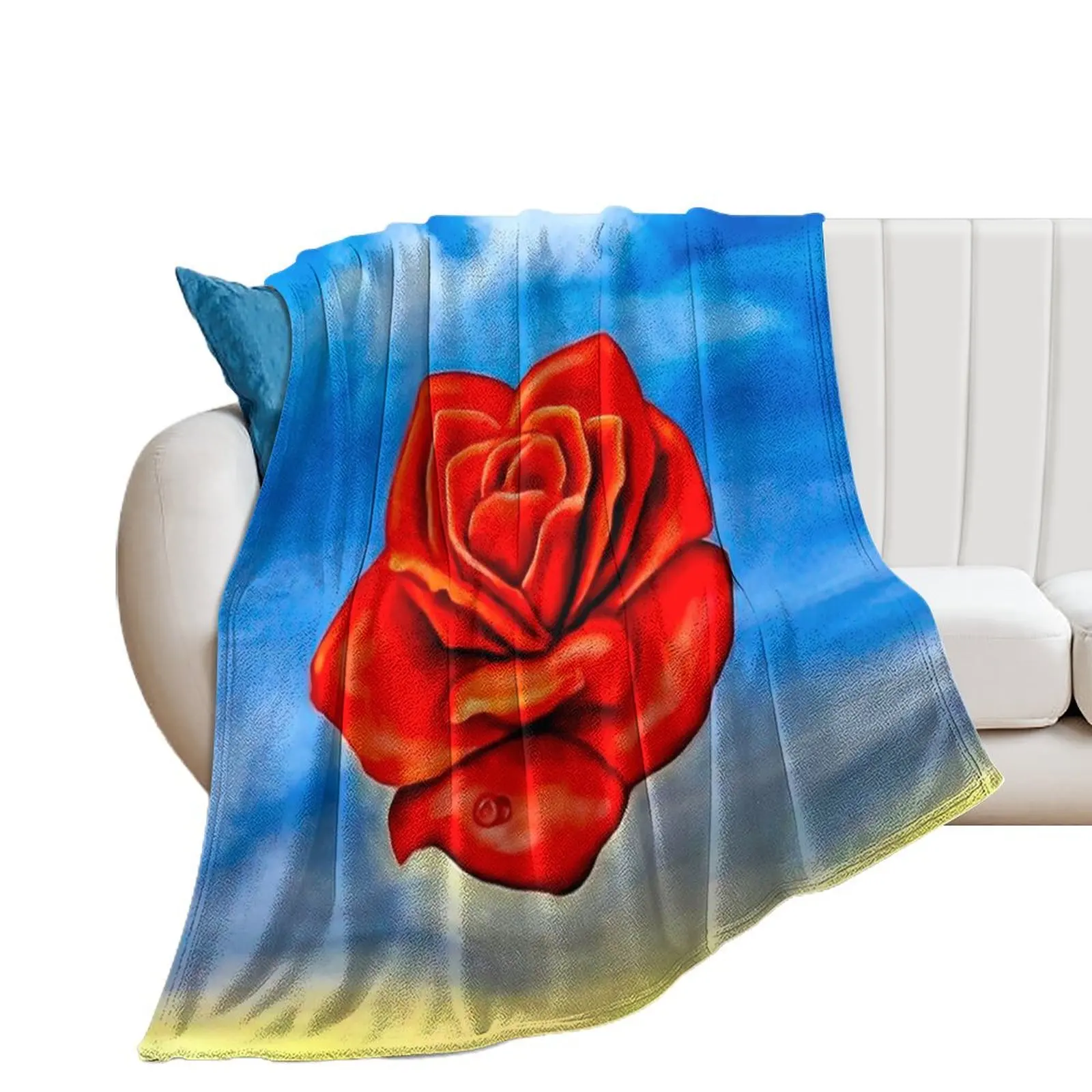 

The Meditative Rose-Salvador Dali Throw Blanket Warm Thins Bed Comforter Blankets