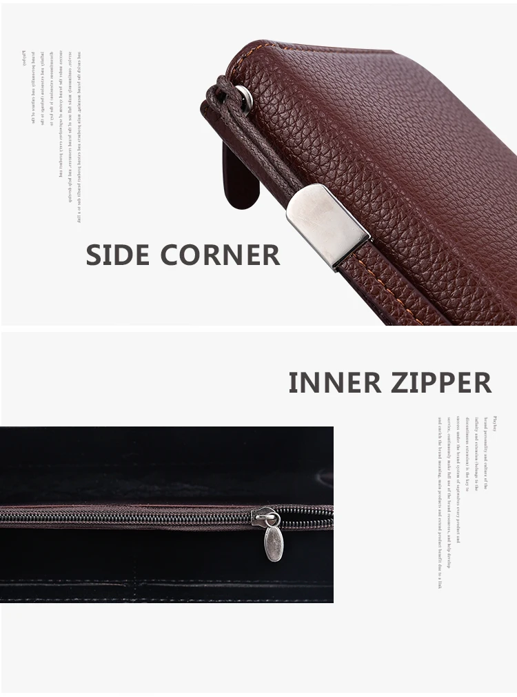 Lange Geldbörse aus Pu-Leder mit Reißverschluss für Herren, Clutch-Tasche, Multi-Card, Herrenhandtasche, Geschenk für Herren, Business-Geldbörse für Herren – Detail 19